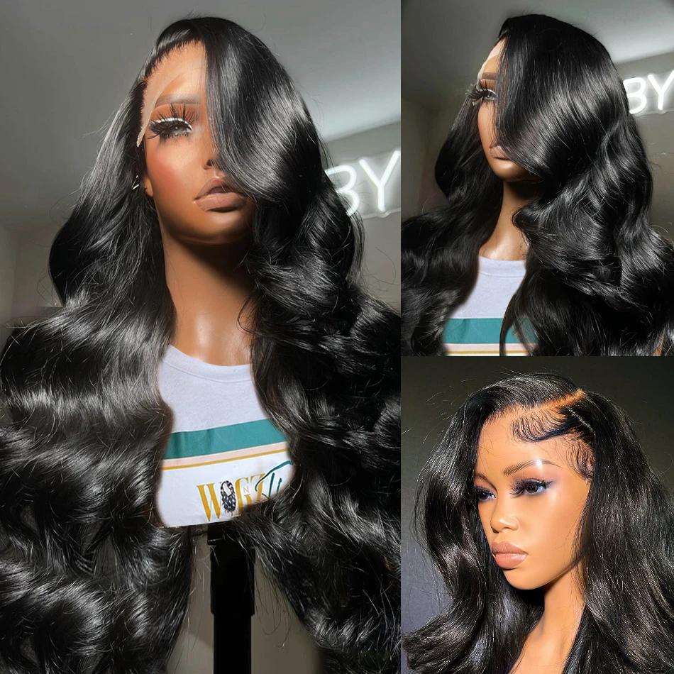 Perruque Lace Front Wig Body Wave Brésilienne Naturelle, Cheveux Humains, 13x6, Pre-Plucked, 36 38 P