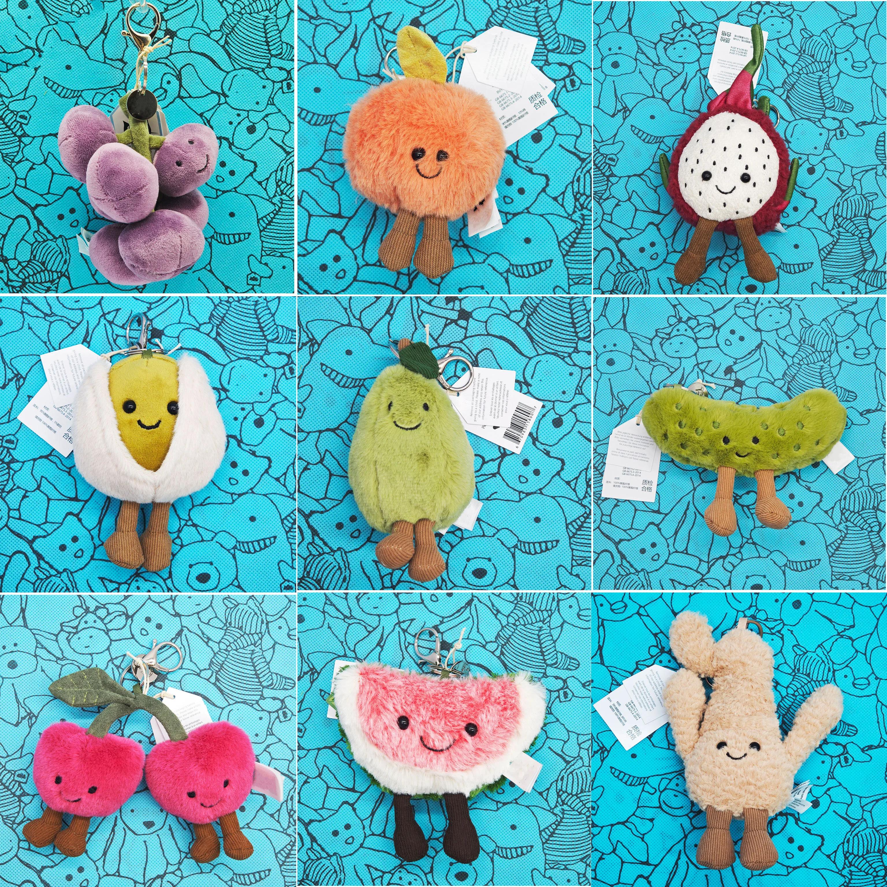 Nouveauté 2026 JC Fun Bestseller – Pendentif en peluche fruit – Raisin, Avocat, Poire, Fruit du drag