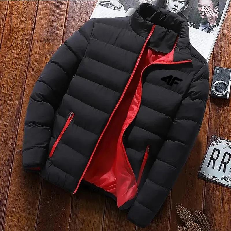 Manteau chaud à col montant pour homme, vêtement d'hiver en coton, de haute qualité, décontracté, à