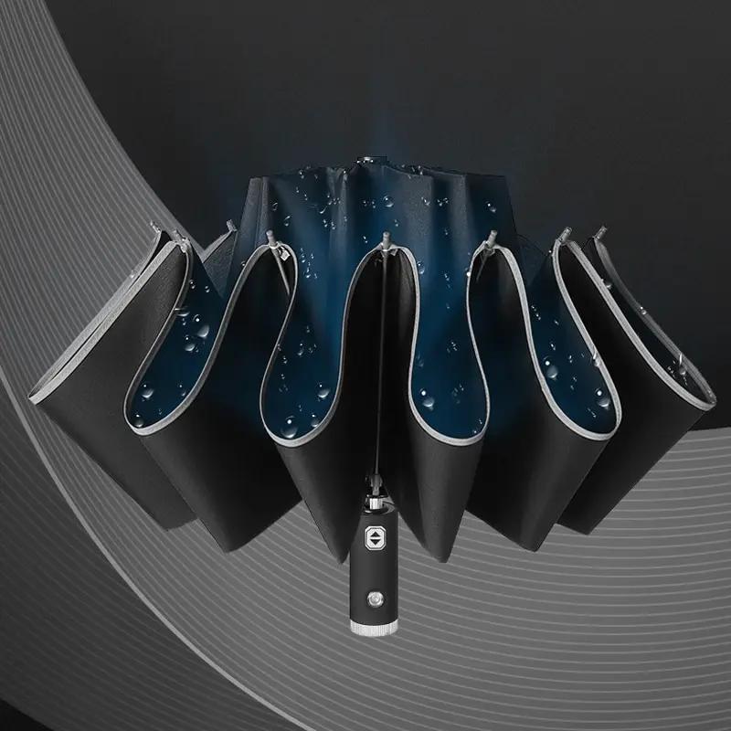 Nouveau parapluie d'ouverture et de fermeture automatique parapluie éclairé par LED parapluie Commer