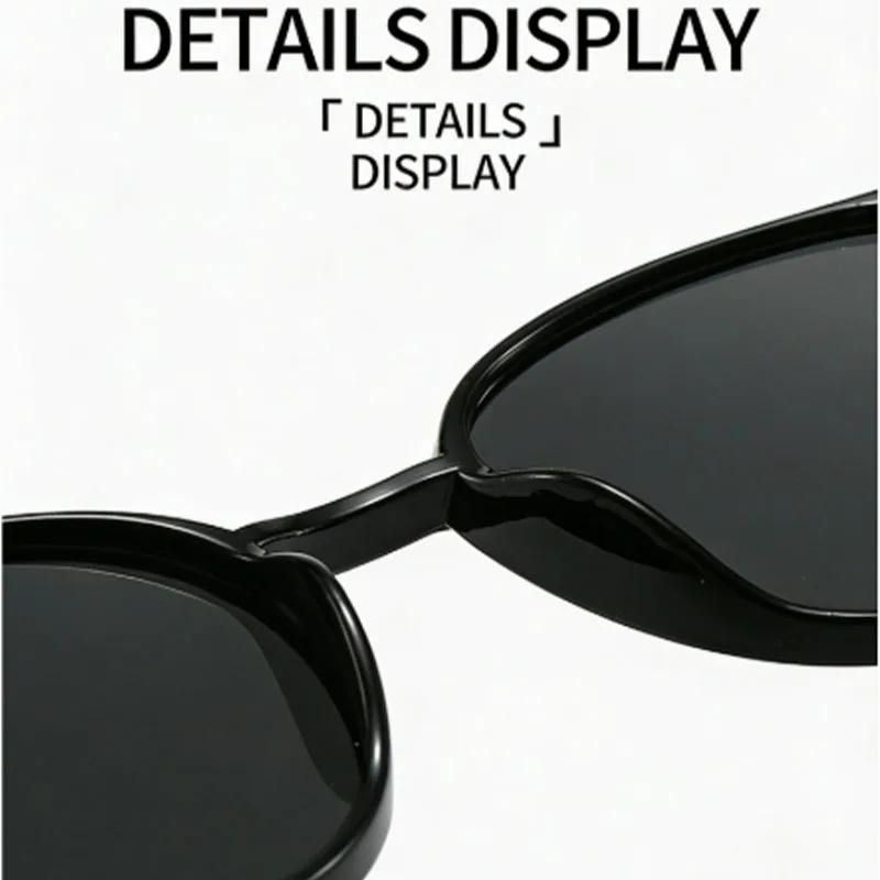 2 paires de lunettes de soleil œil-de-chat petites, rondes et étroites pour femmes et hommes, ensemb