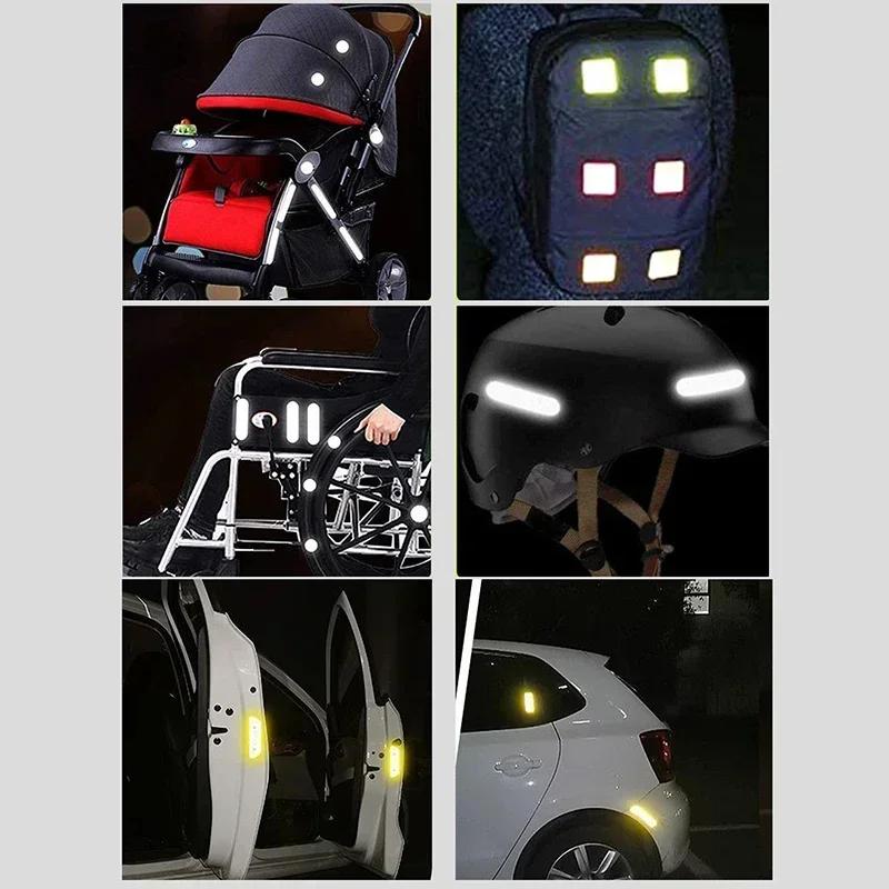 Patch réfléchissant Anti-collision de nuit étanche, 10 pièces, accessoires de poussette multifonctio