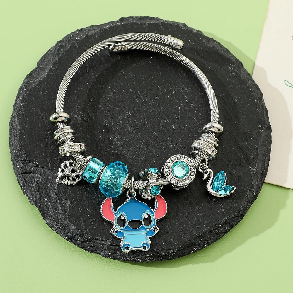 Bracelet Disney-Lilo & Stitch, accessoires de dessin animé pour enfants, cadeau d'anniversaire, joue