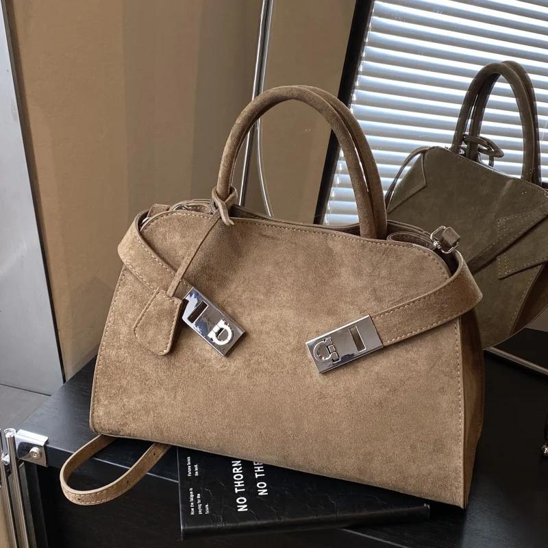 Sac fourre-tout en daim pour femme, nouveau sac à bandoulière tendance de grande capacité, sac à mai