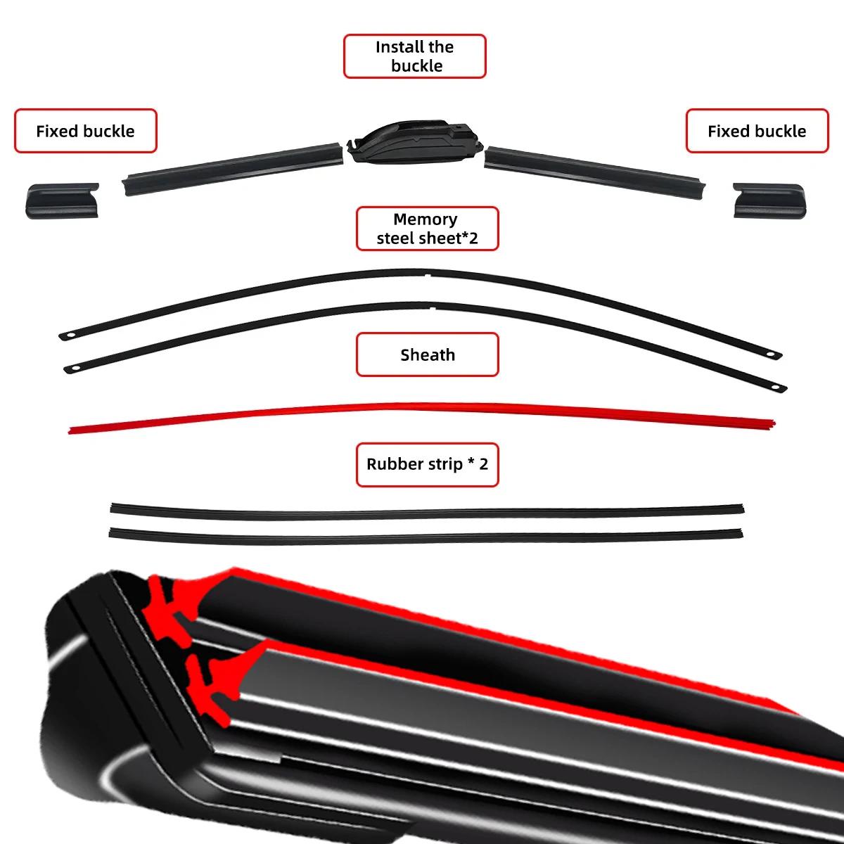 Essuie-glace en caoutchouc double pour Volvo XC60 SUV MK1 156 B4 B5, Dieux T5 T6 T8, Probablement 20