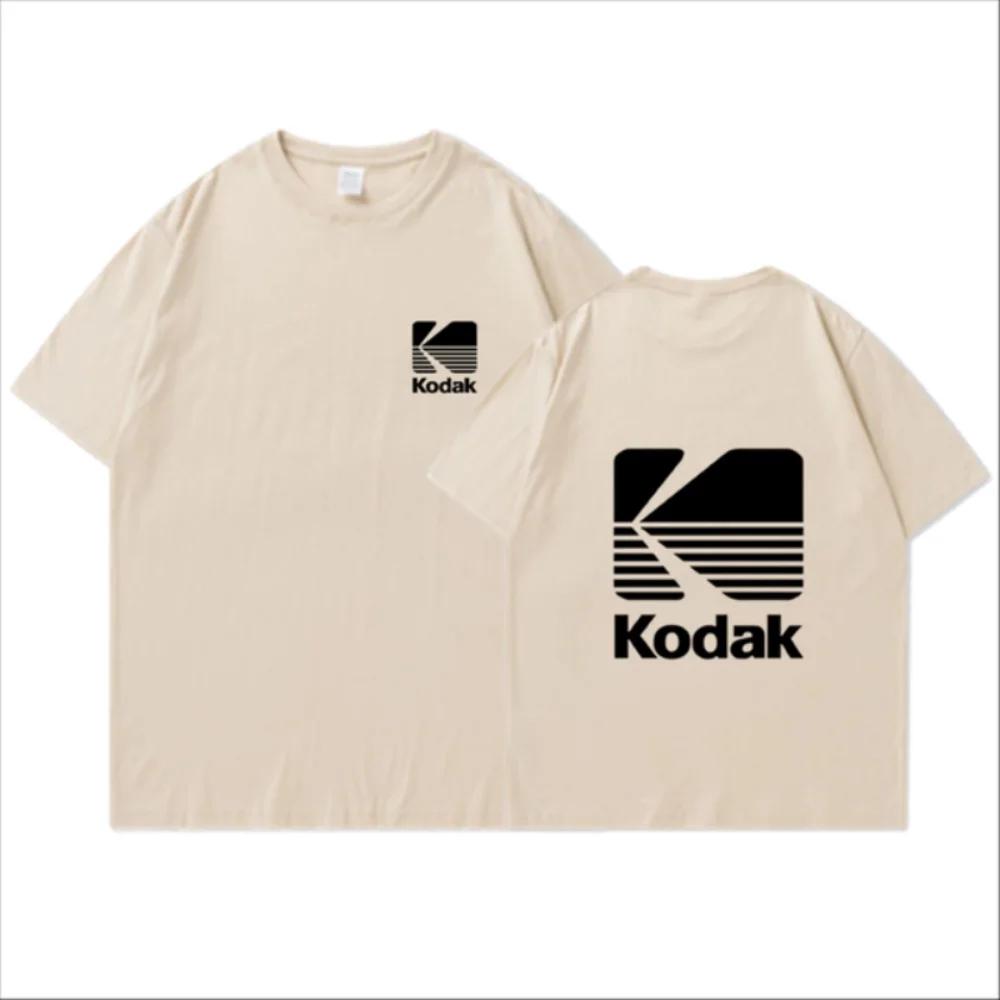 T-shirt Kodak 2026, unisexe, style coréen d'été, ample, imprimé, à manches courtes, en pur coton, st