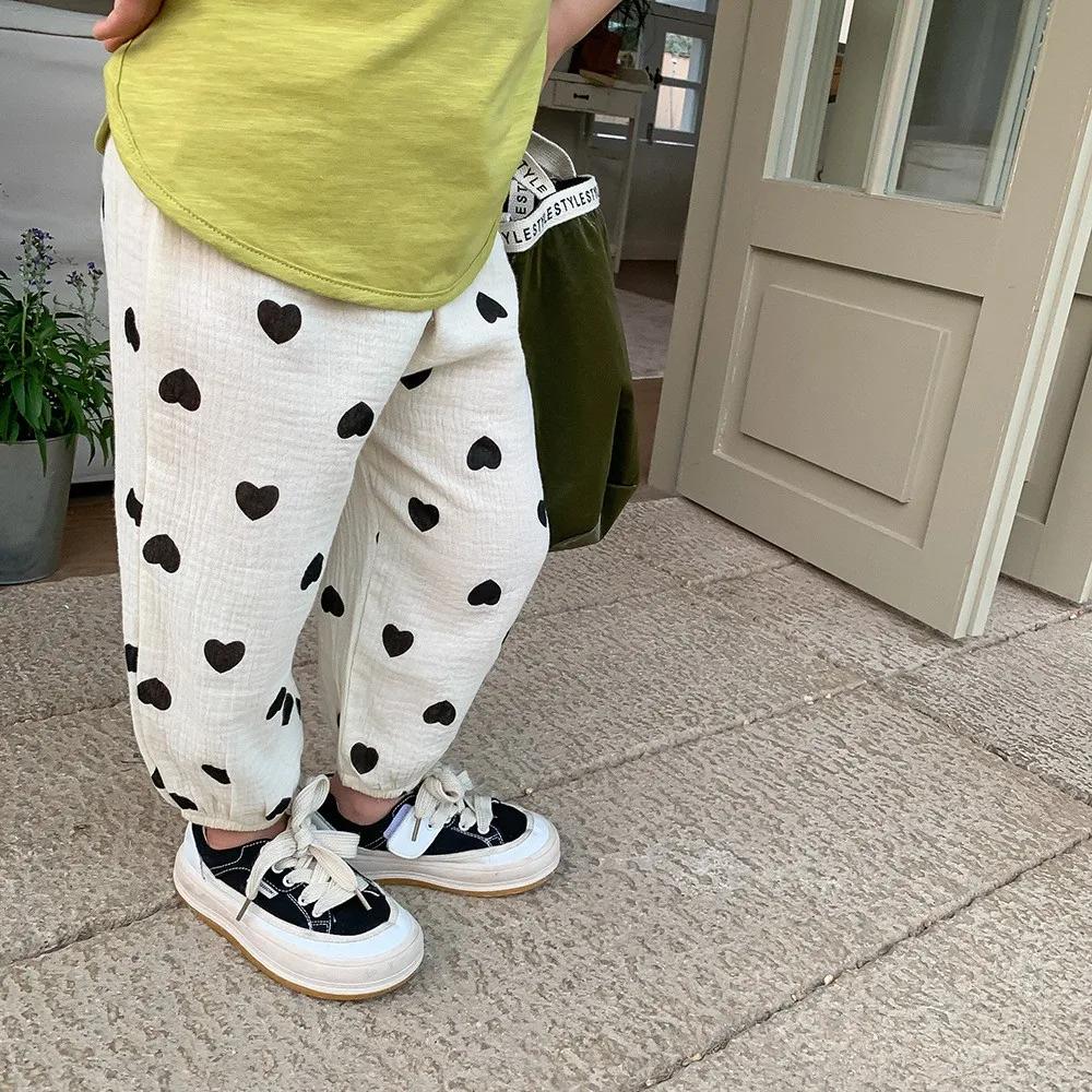 Nouveau créateur impression pantalon bébé unisexe mignon sarouel en plein air enfant en bas âge fill