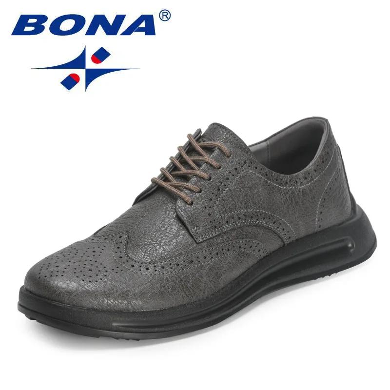 BONA nouveaux créateurs à la main en cuir véritable chaussures hommes espadrilles décontractées homm