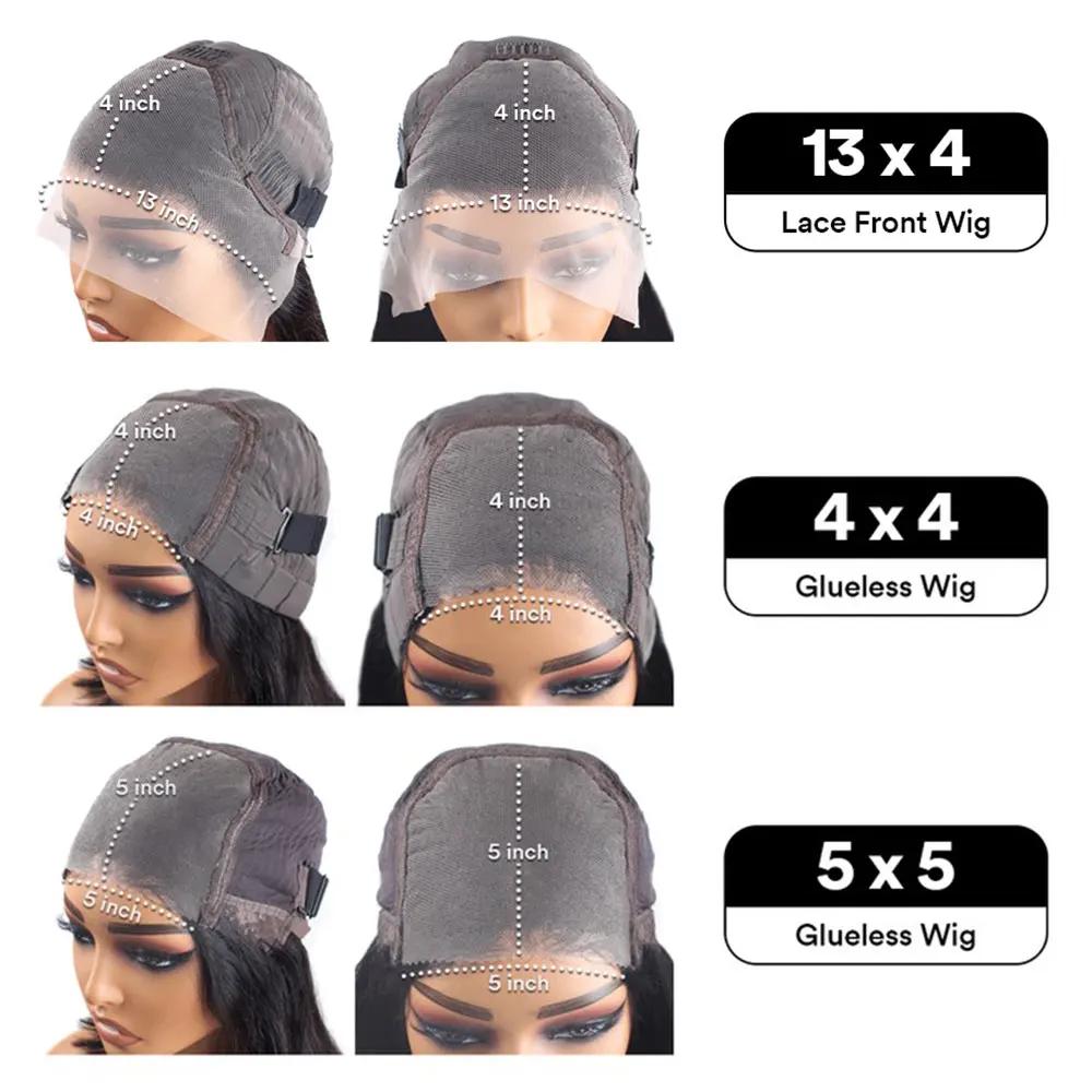 Perruque courte brésilienne 13x4 HD en cheveux humains lisses avec dentelle frontale pour femmes, de