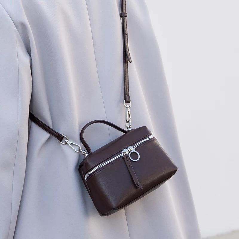 Nouveau sac mini tendance en cuir véritable 2026, sac seau de créateur pour femme, sac à main de lux