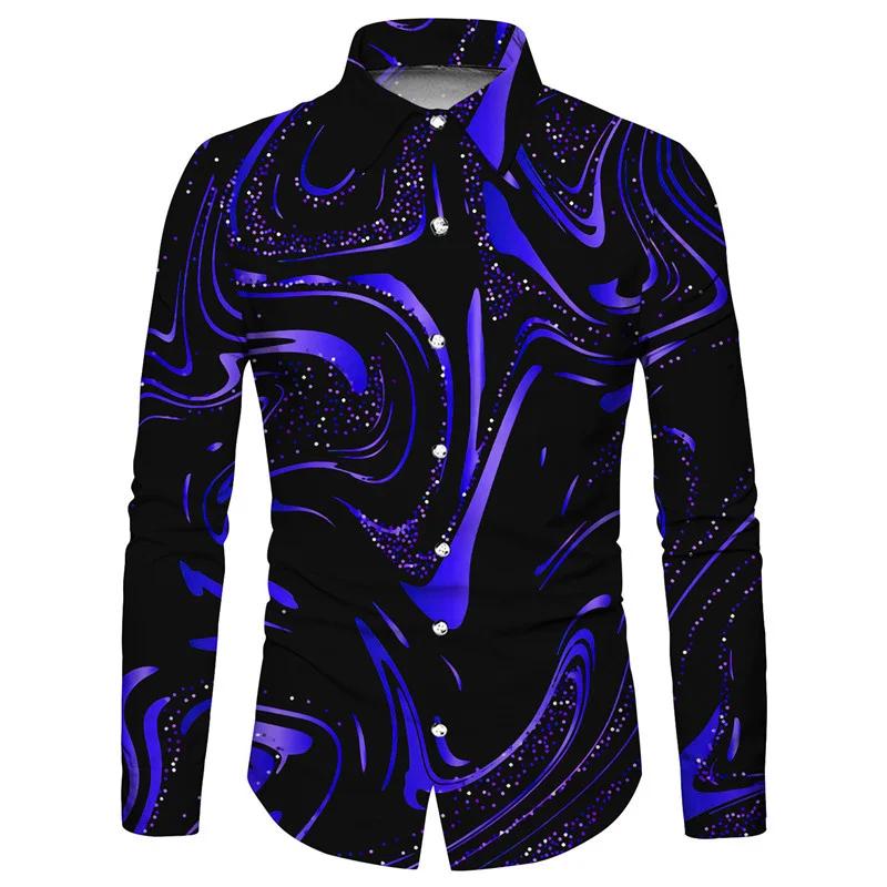 Chemises gothiques décontractées pour hommes, costume de dîner de fête, revers à boutons, hauts de l