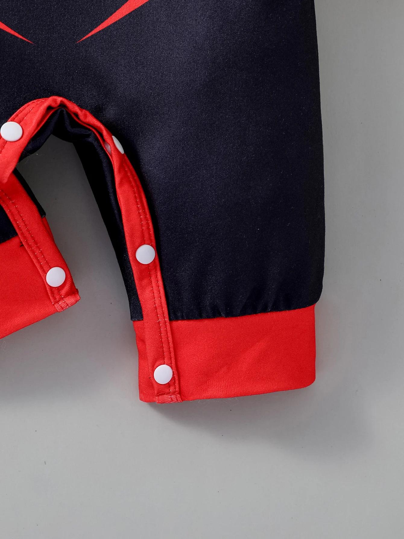 Combinaison Spider Cartoon à manches longues pour bébés garçons, nouveau style, mode cool, chapeau,