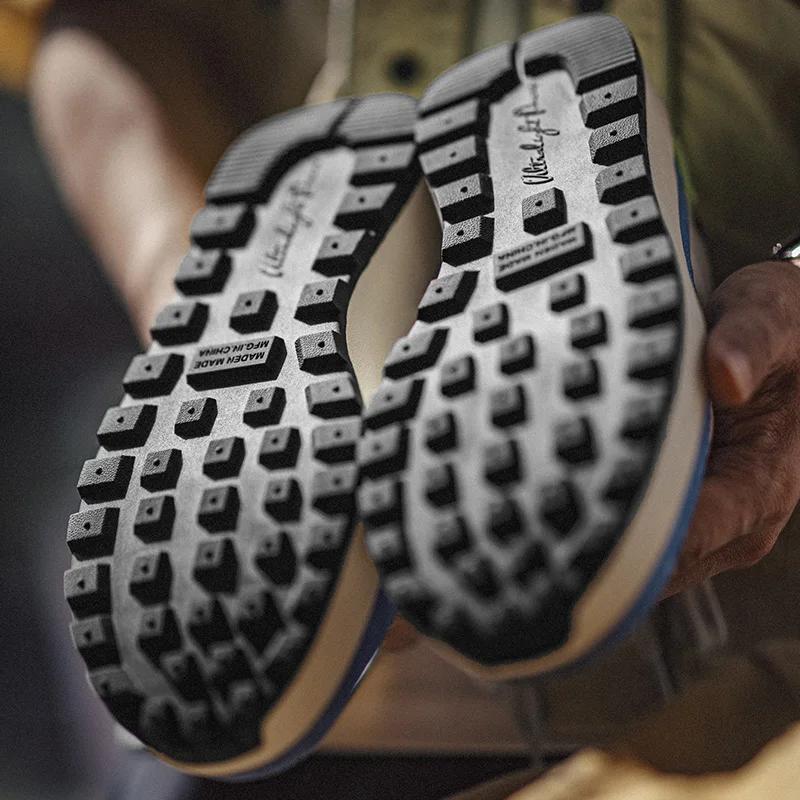 Maden été couleur-bloc maille chaussures de course hommes respirant bas-haut Tennis baskets à semell