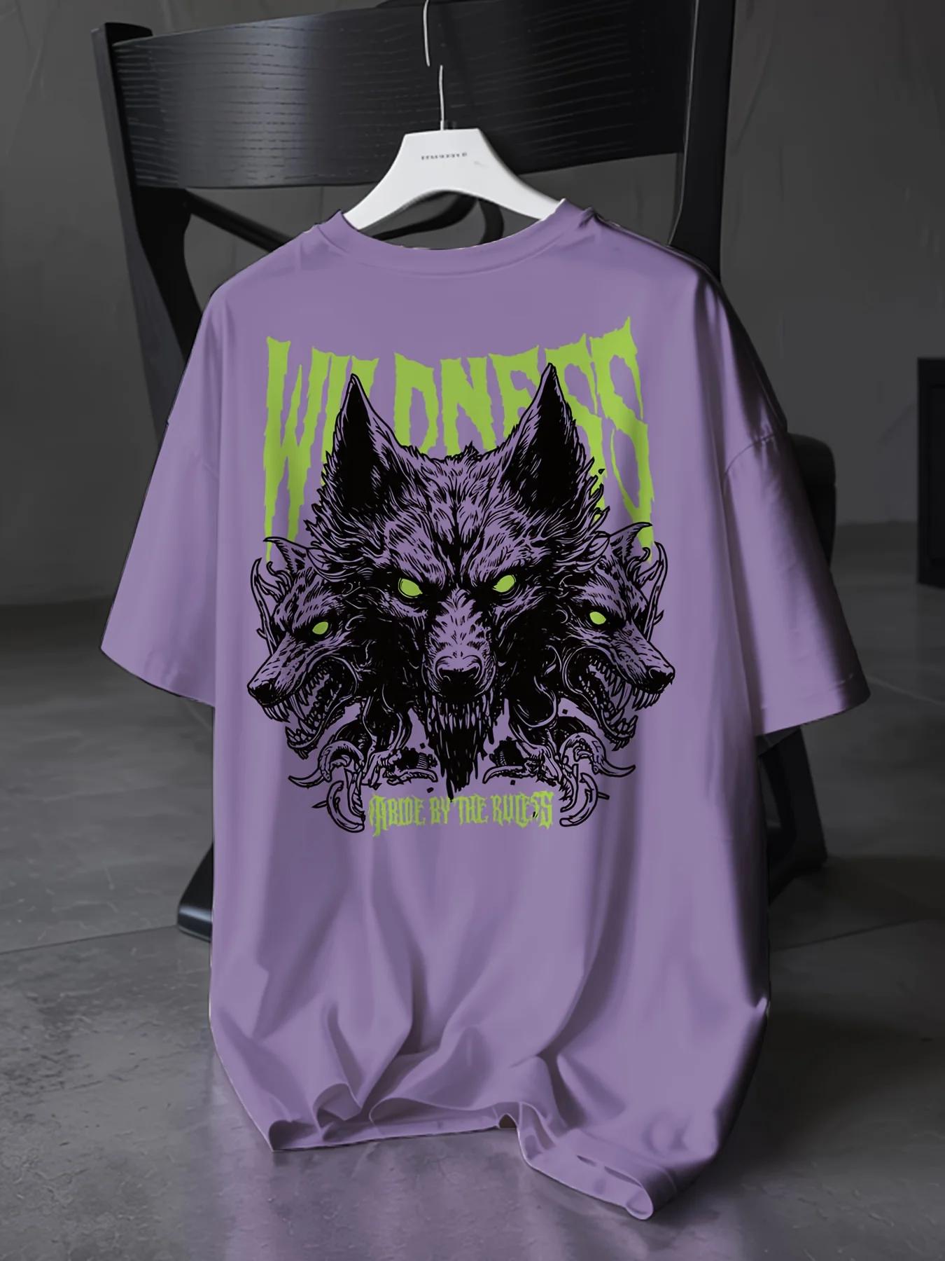 T-shirt col rond respirant et confortable pour hommes européens et américains, haut d'été imprimé lo