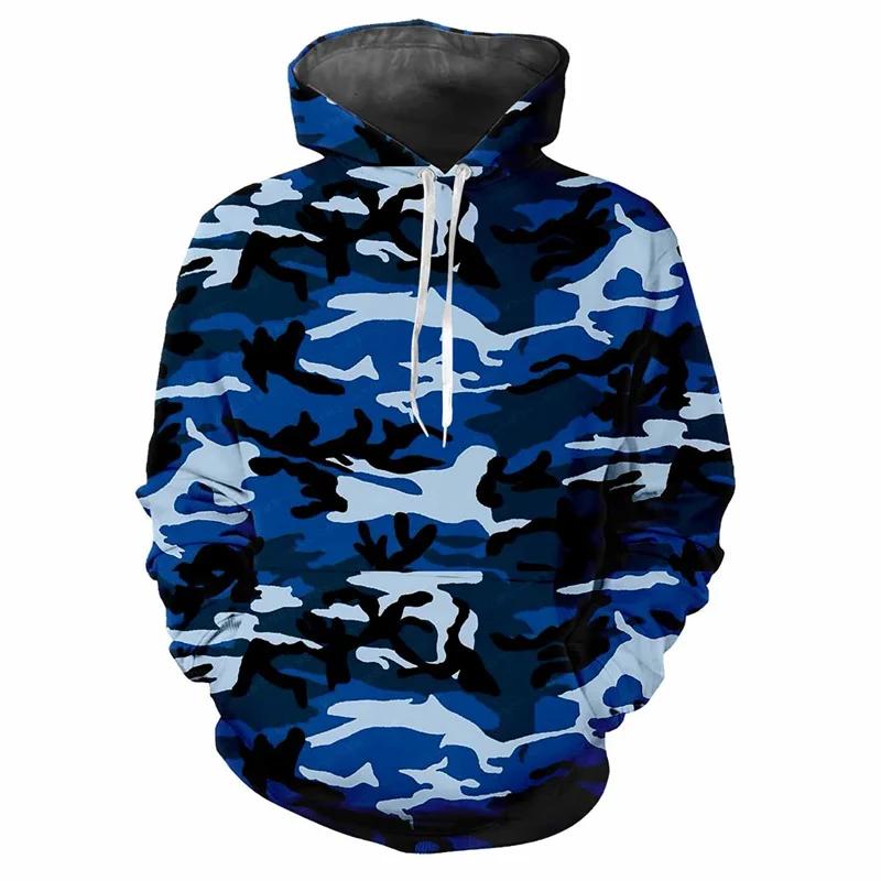 Jungle CamSolomon-Sweat à capuche imprimé en 3D pour homme, sweat-shirt de rue, haut de sport en ple