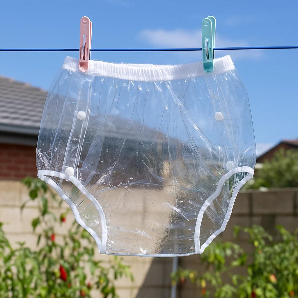 Couche transparente pour adulte, nouveau Design, bouton-pression latéral, sable, réutilisable, lavab