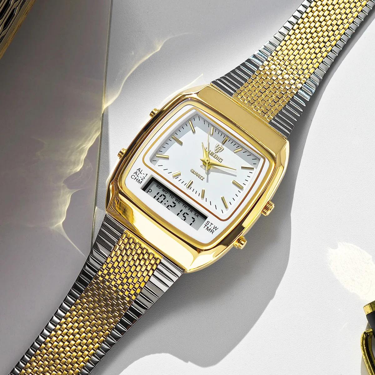 Montres à quartz LIEBIG de luxe à double affichage pour hommes et femmes, mode, sport de plein air,