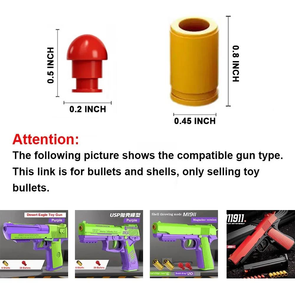 Balles de pistolet jouet à éjection de coquille pour M1911 SIG17 USP, accessoires réutilisables, jeu
