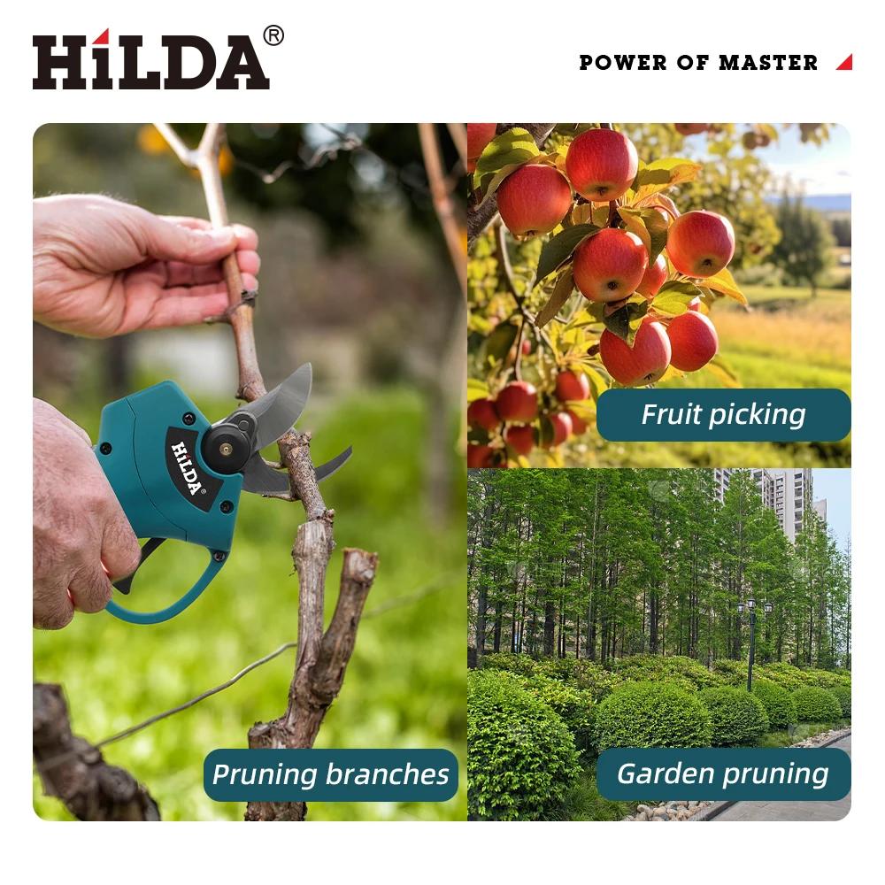 HILDA – sécateur électrique sans balais, sans fil, pour Branches d'arbres fruitiers, outil électriqu