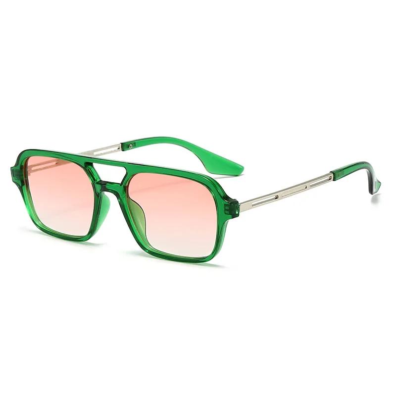 Nouvelles Lunettes de Soleil Carrées Vintage pour Femmes et Hommes, Lunettes de Soleil Rectangulaire