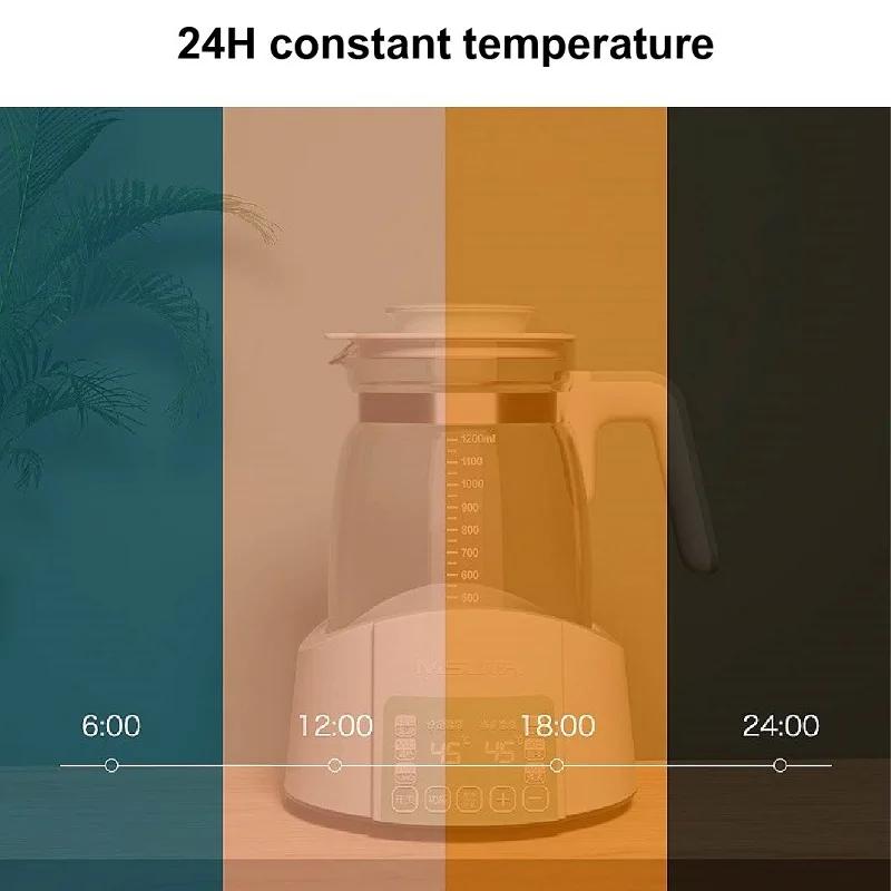 Régulateur de lait thermostatique pour bébé, 1,2 l, bouilloire, eau chaude, Pot isolant intelligent,