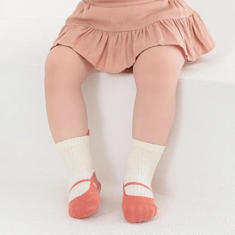 3 paires/lot chaussettes pour enfants pour filles garçons coton doux enfant en bas âge plancher mais