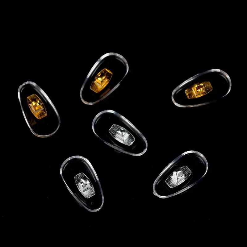 10 paires de coussinets de nez en silicone à visser, avec noyau en PVC et aluminium, pour lunettes,