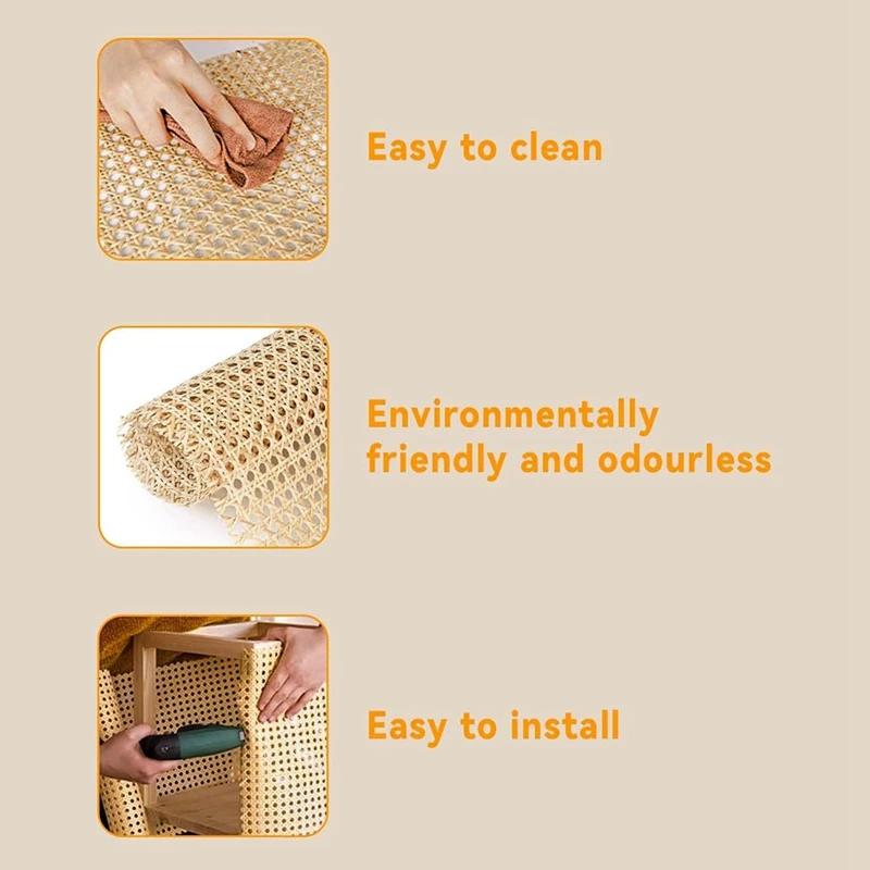 Sangle en rotin naturel de 16 pouces de large et de 40 pouces de long, rouleaux de sangle en rotin d