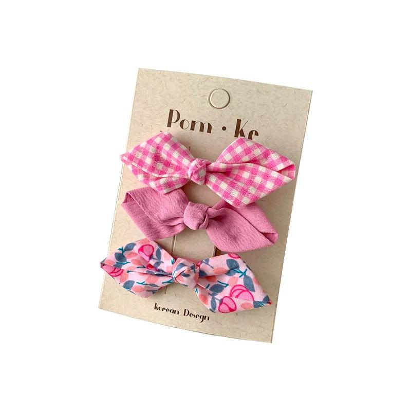 Ensemble d'épingles à cheveux pour bébés filles, nœuds mignons, frange florale à carreaux, pince à c