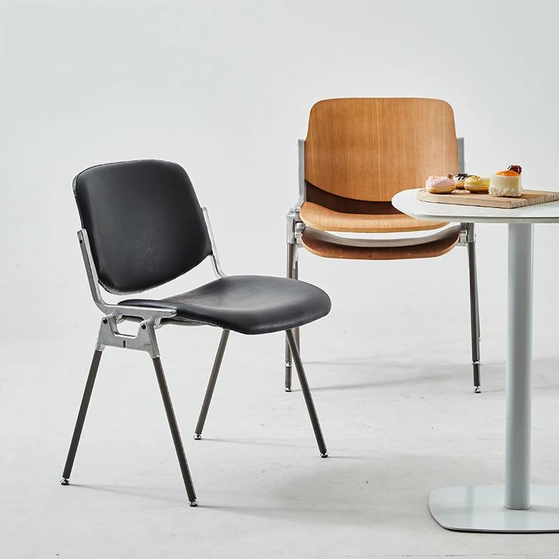 Chaise de café Castor en noyer, chaise de salle à manger en bois massif, dossier confortable, sièges