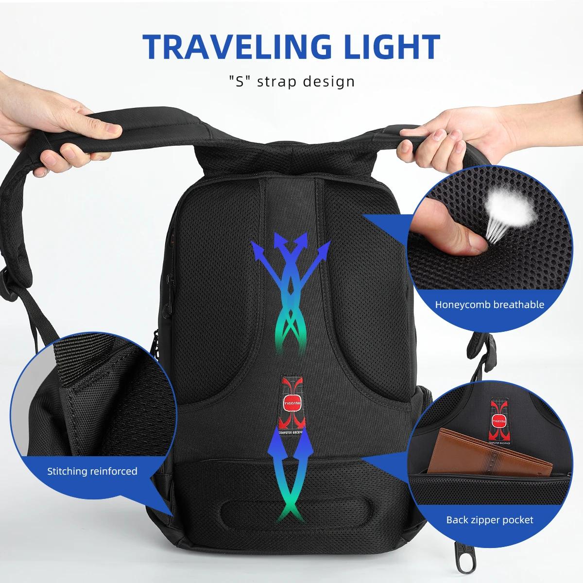 Tigernu Anti-vol sacs à dos pour hommes 15 pouces sac à dos pour ordinateur portable sac à dos de vo