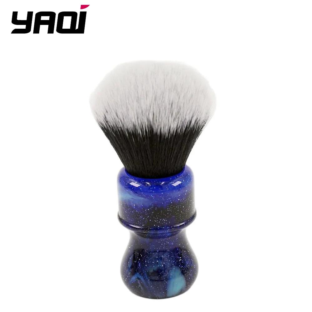 YAQI 26MM pinceau de rasage de smoking avec poignée de couleur spatiale mystérieuse pour hommes