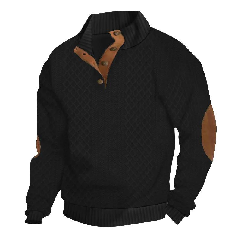 Pull jacquard tricoté à col montant et manches longues pour homme, collection automne-hiver 2026, be
