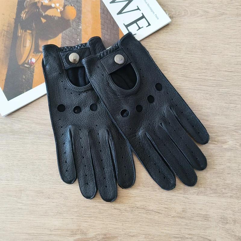 Gants en peau de cerf pour hommes, fins, sans lignes, protection solaire d'extérieur, cyclisme, cond