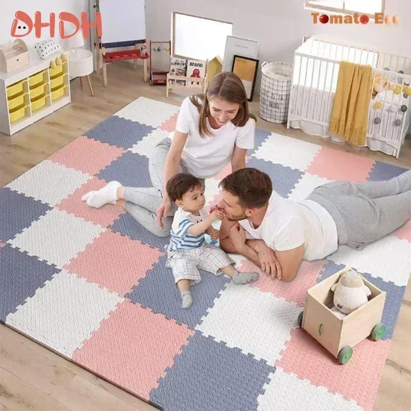 Tapis de jeu pour bébé épais de 2.5cm, carreaux en mousse EVA, Puzzle antidérapant imbriqué, pour ch