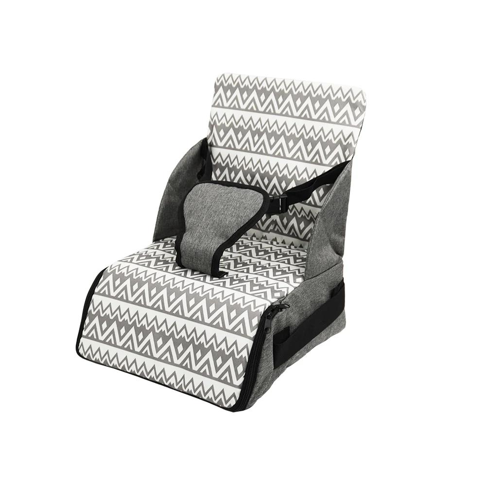 Chaise haute pour bébé, siège rehausseur portable pliable, coussin imprimé antidérapant, siège surél