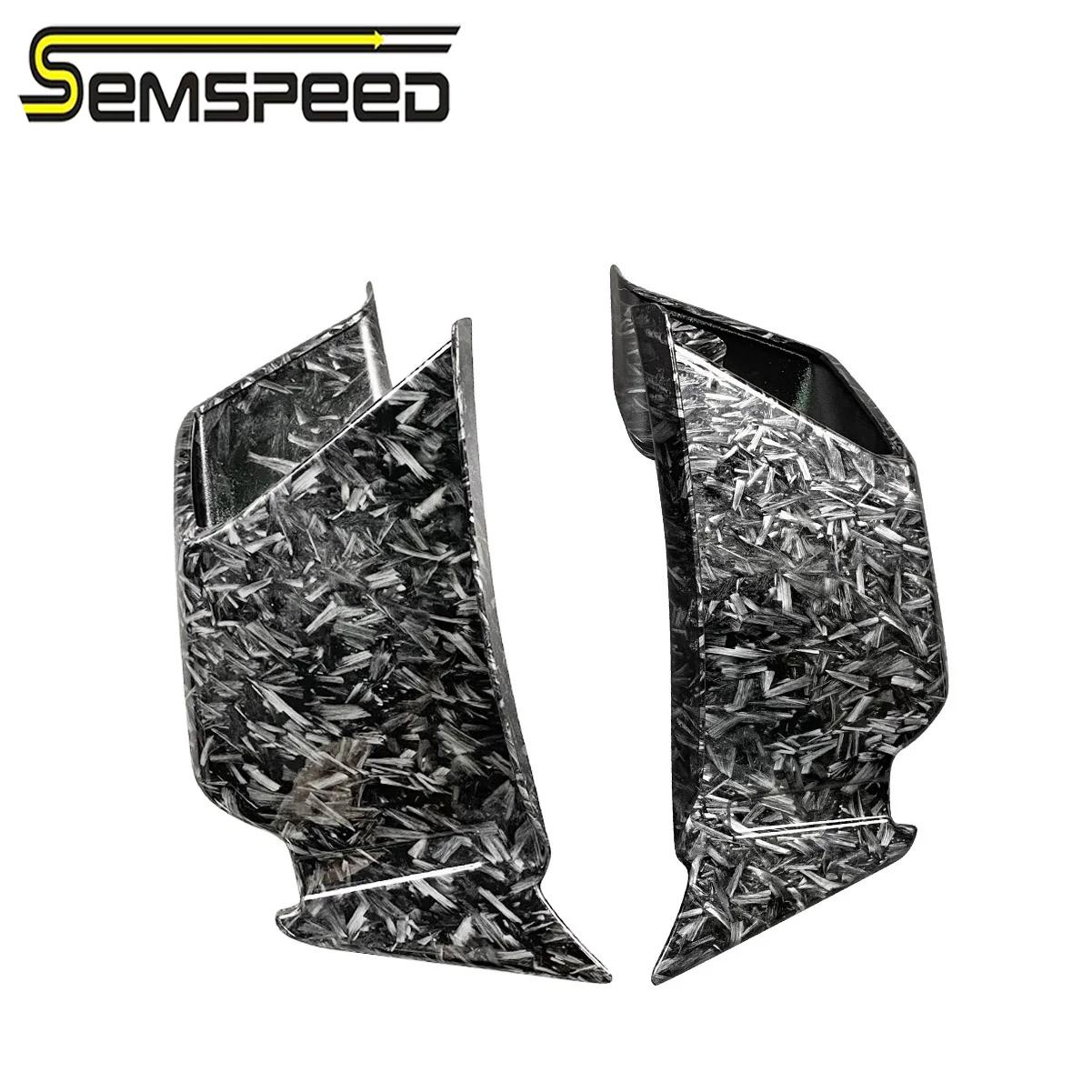 SEMSPEED-Couvercle d'embout d'aile de carénage pneumatique côté droit, protecteur en plastique ABS,