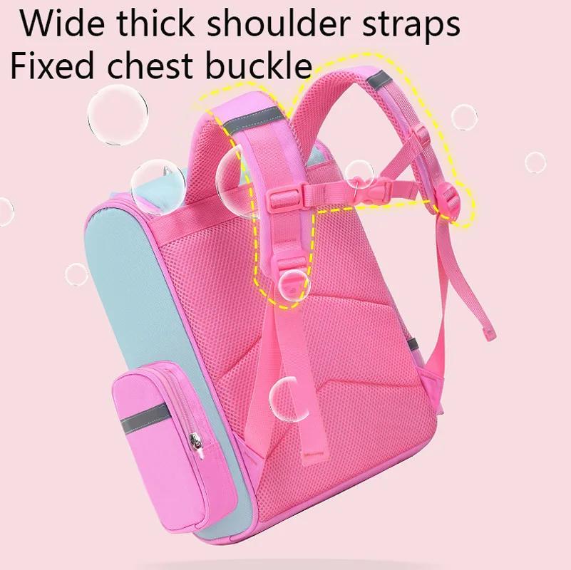 Sac à dos enfant pour fille licorne enfants Bookbag yeux arc-en-ciel sac d'école adolescente sac à d