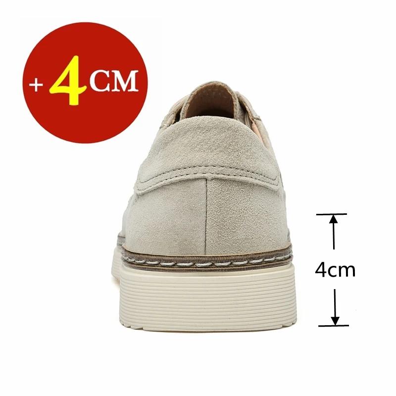 Chaussures de sport classiques en cuir véritable pour hommes, baskets décontractées, chaussures élév