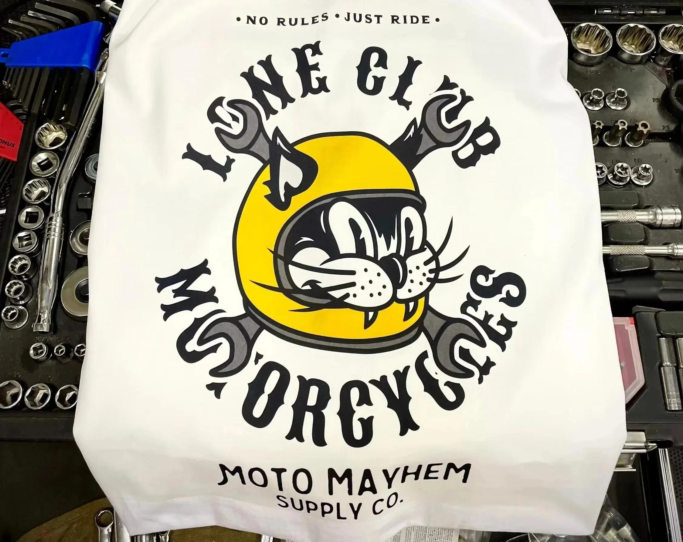Nouveau solitaire moto Club vélo hommes et femmes coton T-Shirt mode grande taille haut décontracté