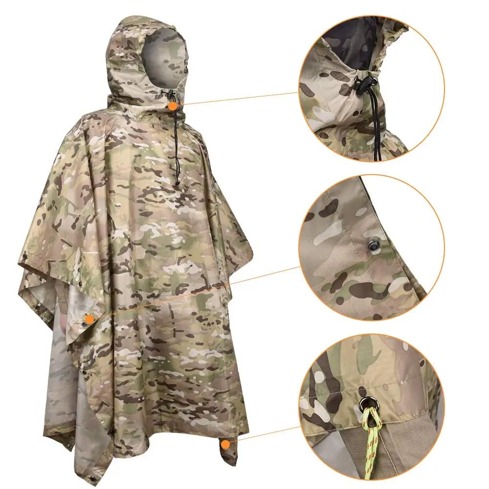 Manteau imperméable tactique de Camouflage pour homme et femme, Portable et pliable, imperméable, co