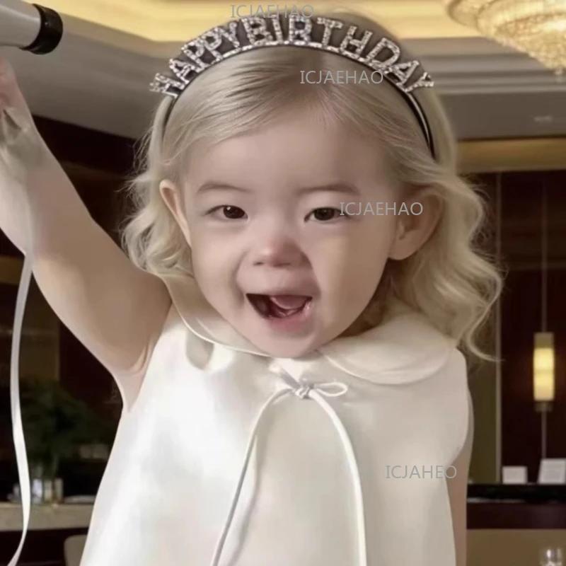 Robe de Soirée en Satin pour Filles 2026, Tenue de Cérémonie pour Bébé (Première Année), Robe de Pri