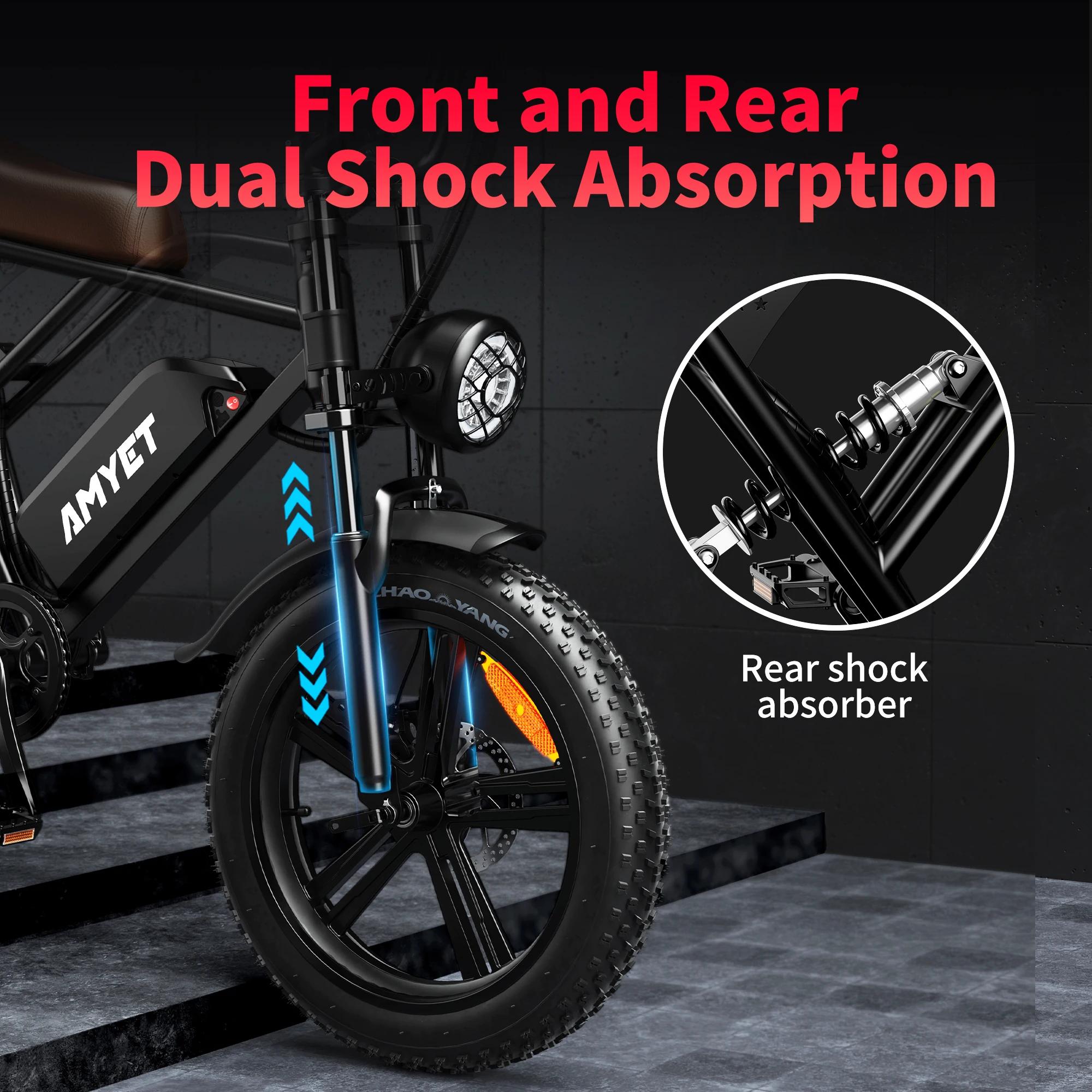 AMYET V9-G60 Adultes Vélo Électrique 1000W Moteur Vélo 48V 20AH 20 "opathie Ebike Électrique E Vélos