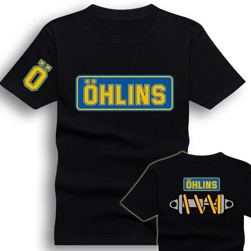 Desktop_Amazing t-shirts hommes Ohlins Suspension de choc voiture moto Sport course t-shirt été déco