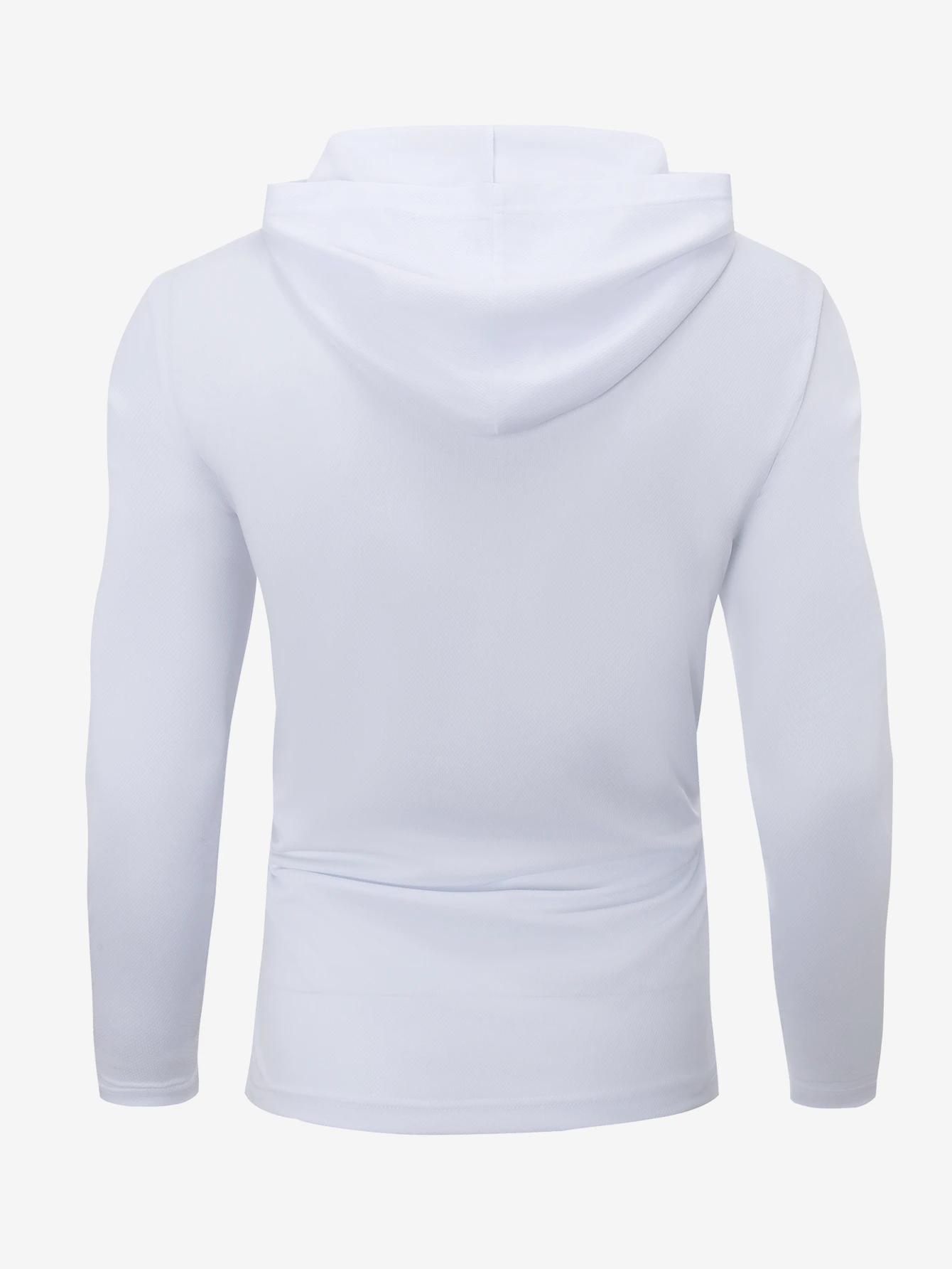 Lot de 9 chemises à capuche et manches longues pour hommes – T-shirts de sport confortables et respi