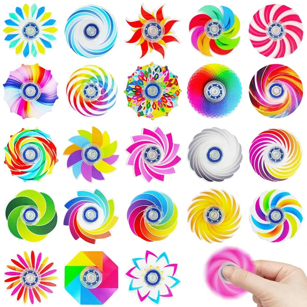 Mini Fidget Spinners, 24 pièces, jouets sensoriels anti-Stress et d'anxiété pour cadeaux de fête d'a