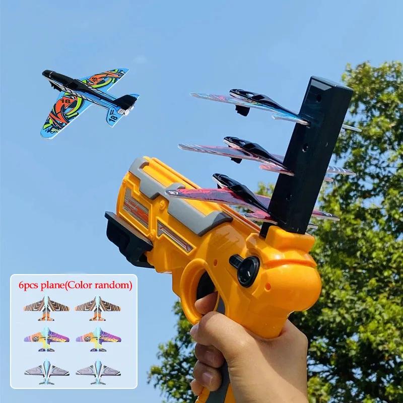 Catapulte à bulles lanceur d'avion avec 6 petits avions, jouets d'avion amusants pour enfants, catap