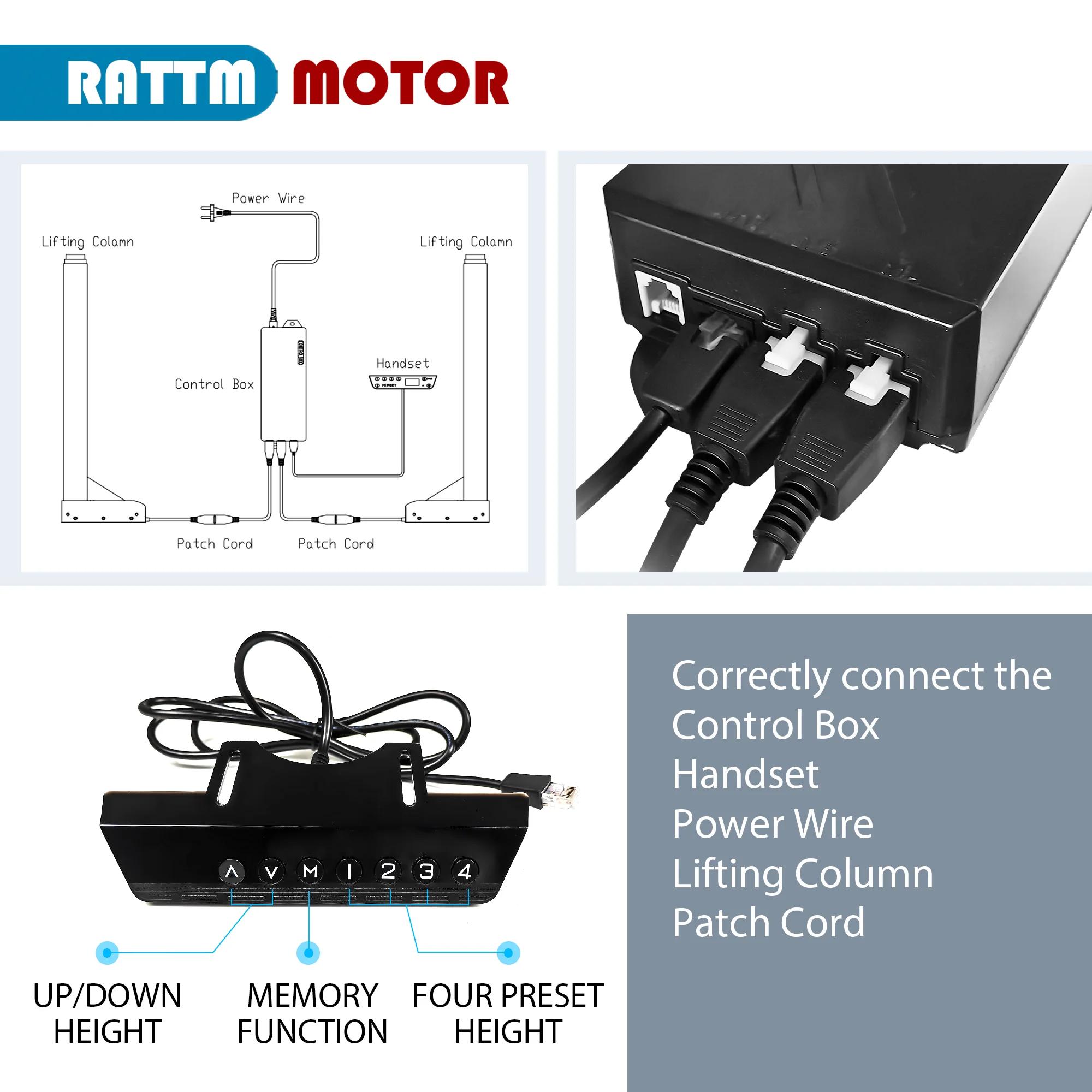 【Stock ue】MOTEUR RADTM Table élévatrice électrique à double moteur de deux pieds réglable en hauteur
