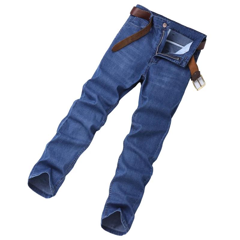 Jeans pour hommes de marque, coupe slim droite, en denim, décontracté chic, extensible, pour usage q