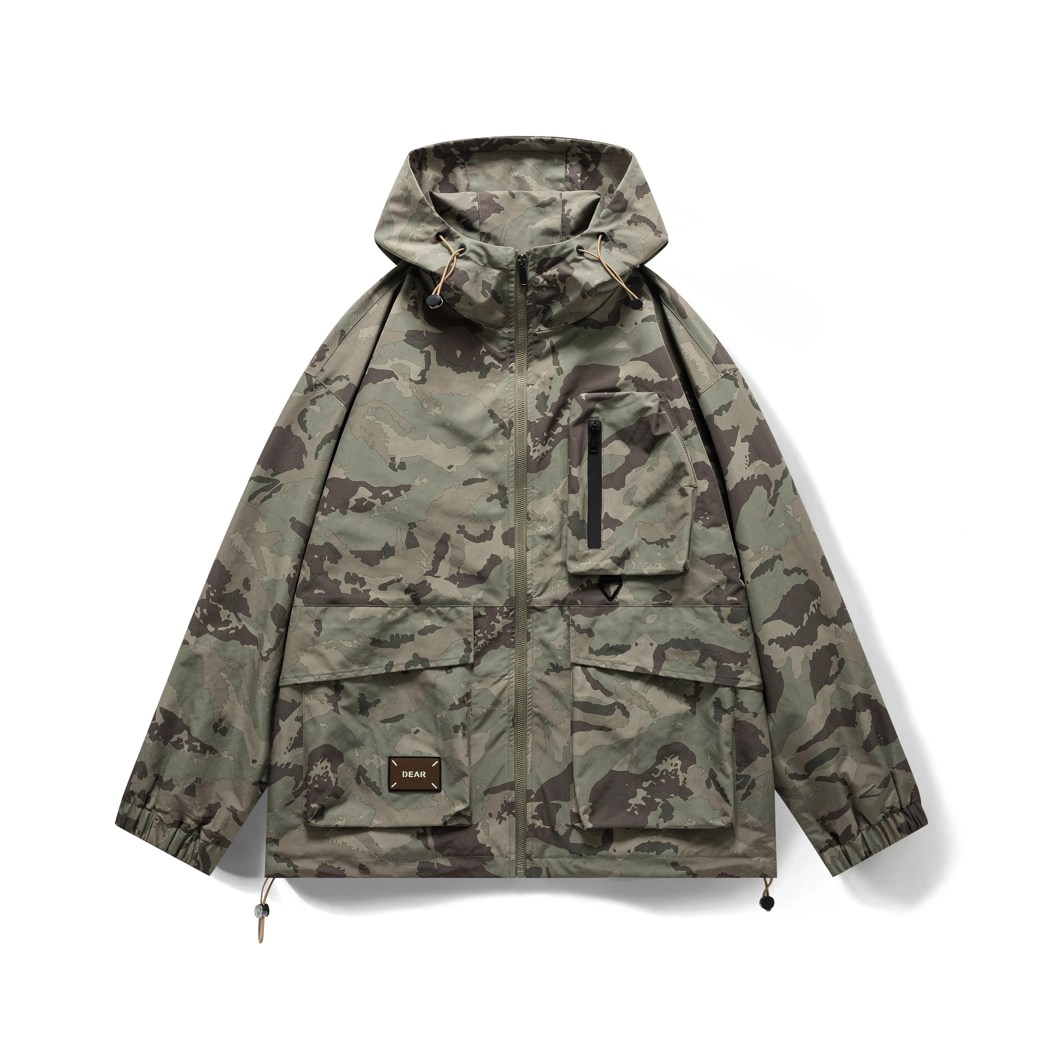 Veste à capuche de Camouflage pour hommes, vêtements d'extérieur tendance américains, Sports de plei